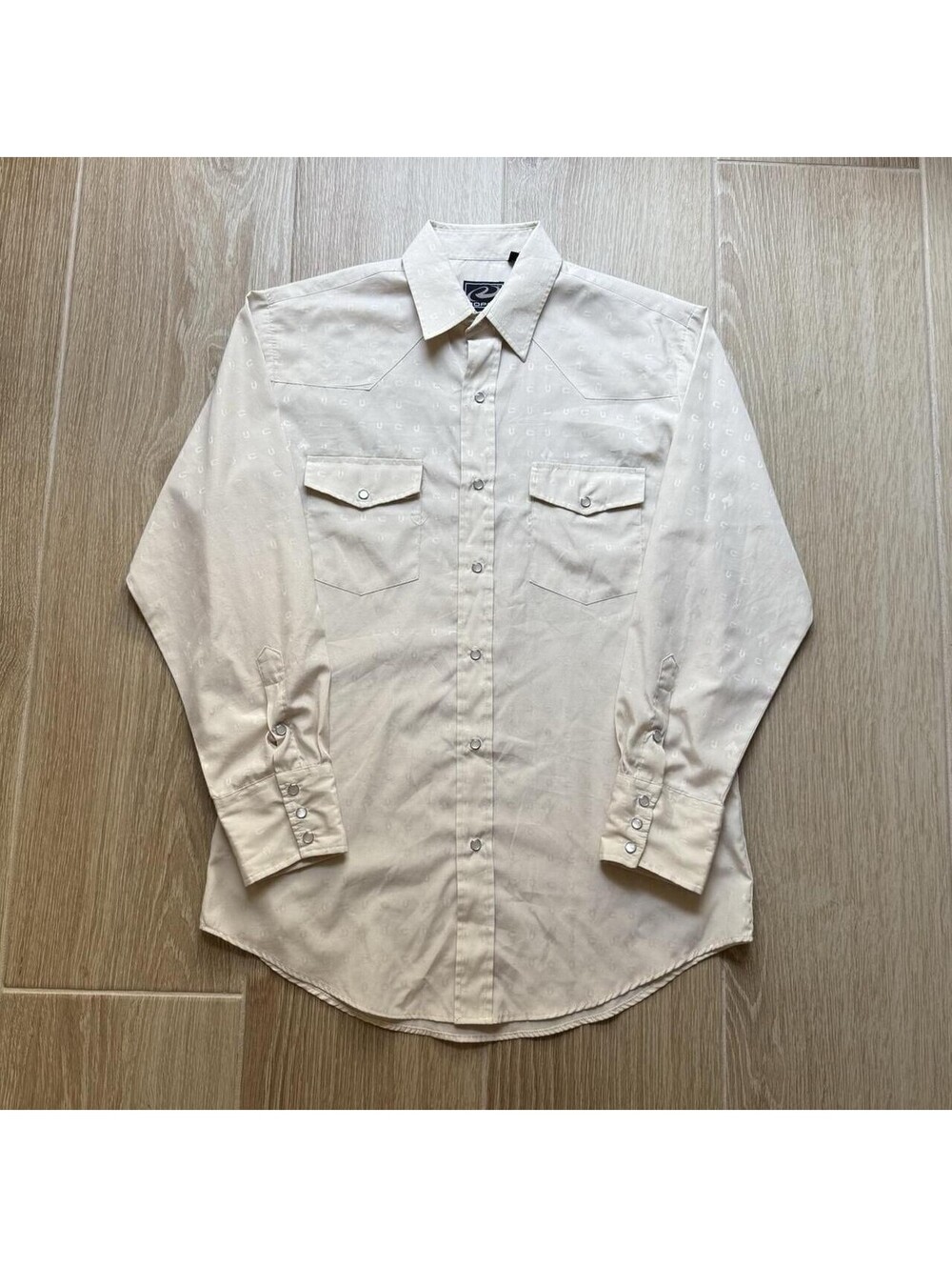 Roper Shirt Mens Medium Western Pearl Snap Rodeo Cowboy Long Sleeve Vintage